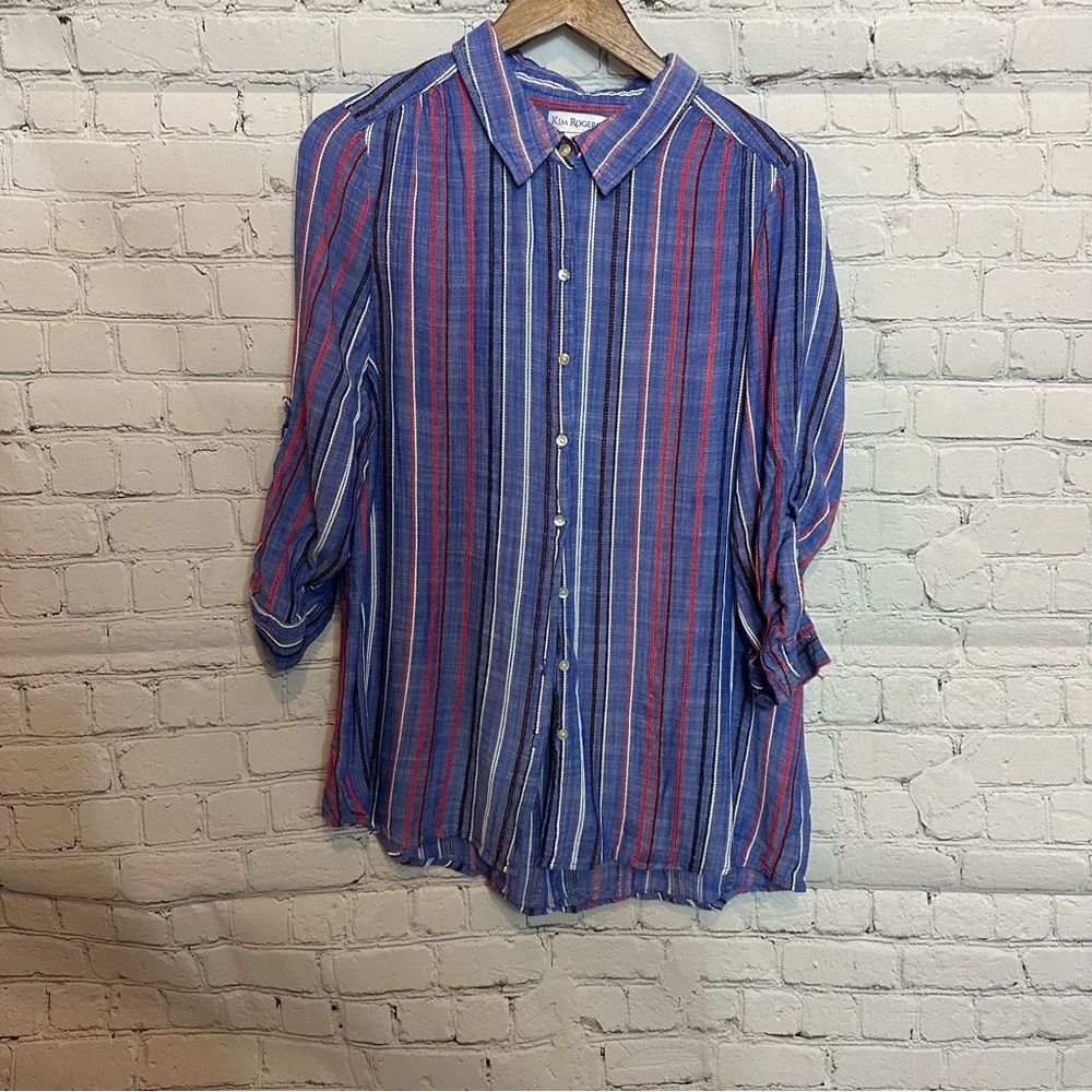 Kim rogers striped button up